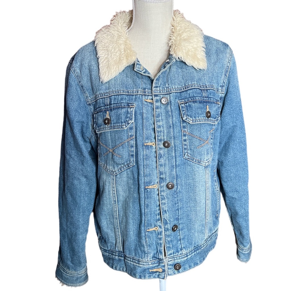 Magellan Sportswear Faux Fur Lined Denim Jacket